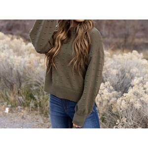 NEW INDIE & CO dreaming of tomorrow sweater in olive